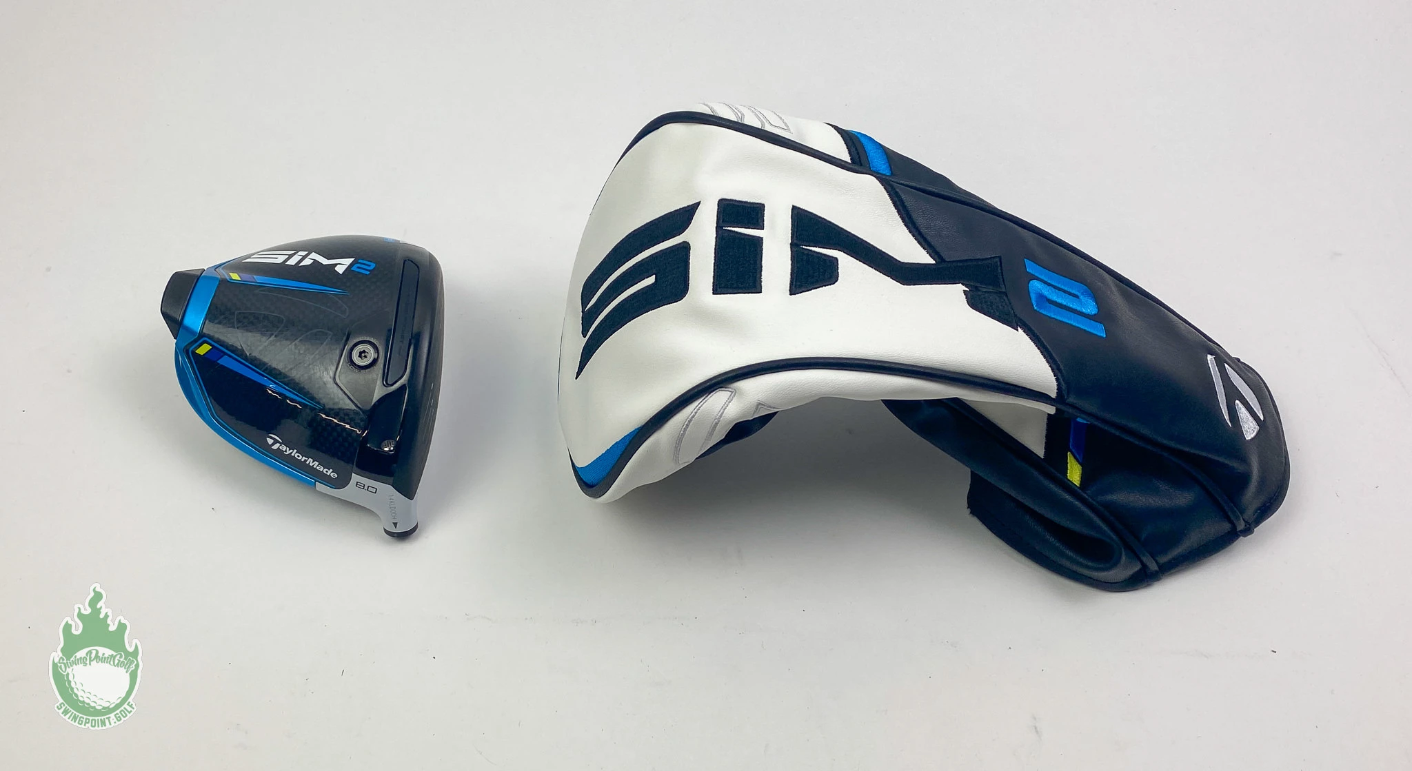 Tour Issued RH 2021 TaylorMade SIM 2 MAX Driver 8* HEAD ONLY Golf Club + Sign - Image 12