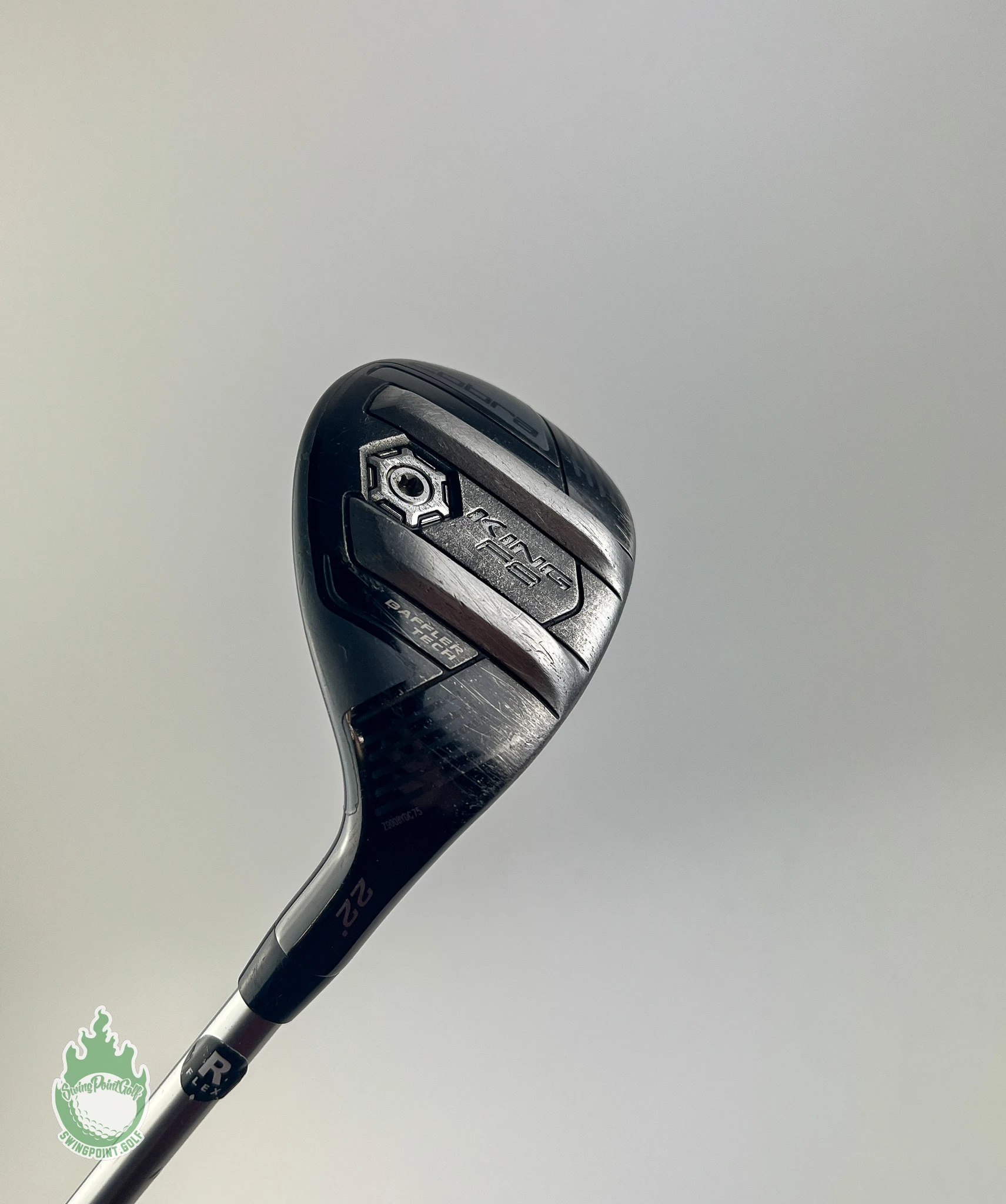 Used Cobra KING F8 Black 4 Hybrid 22* Rogue Pro 75g Regular Graphite Golf Club