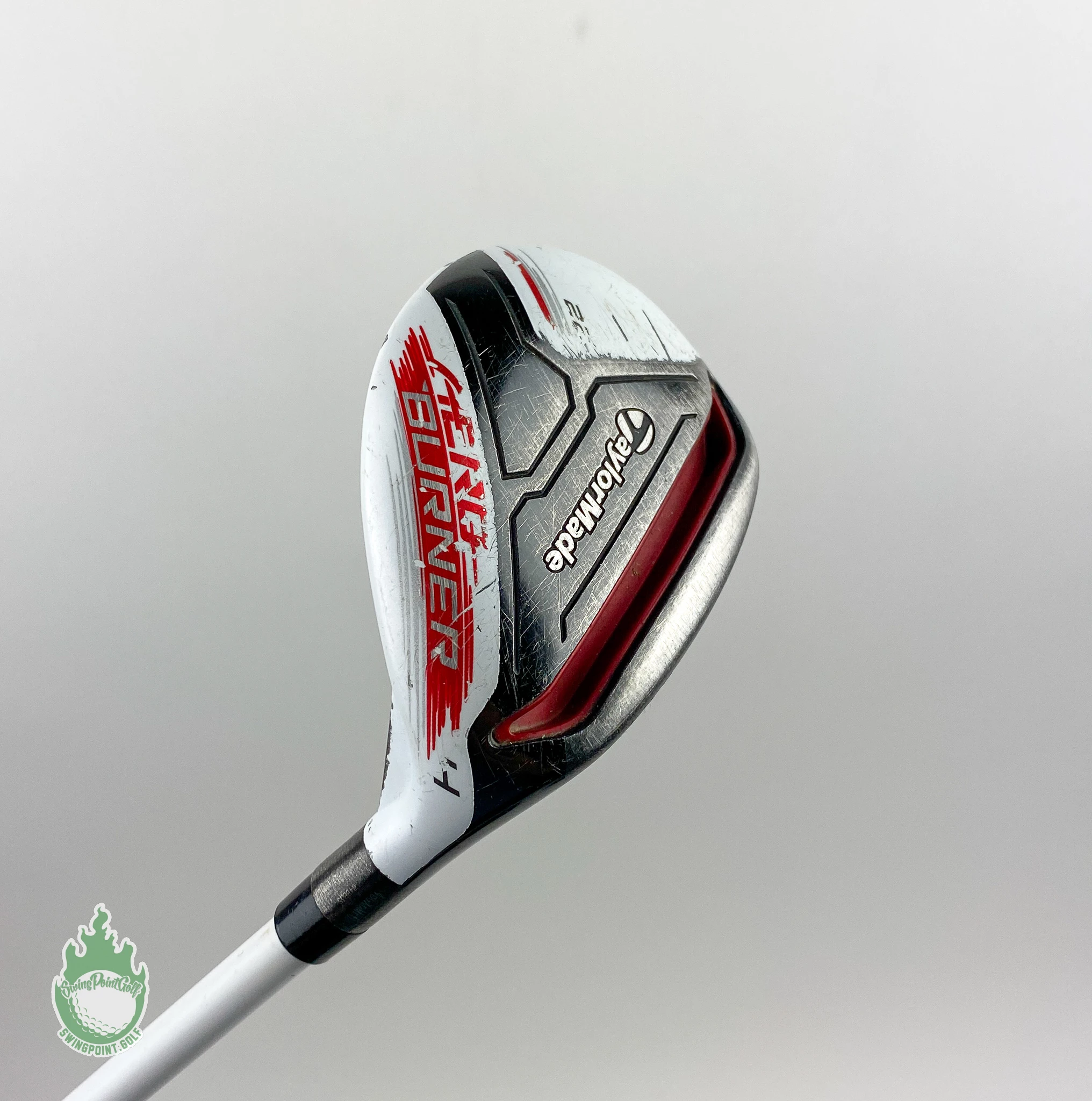 Used TaylorMade AeroBurner Rescue 4 Hybrid 22* Matrix 70g Stiff Graphite Golf