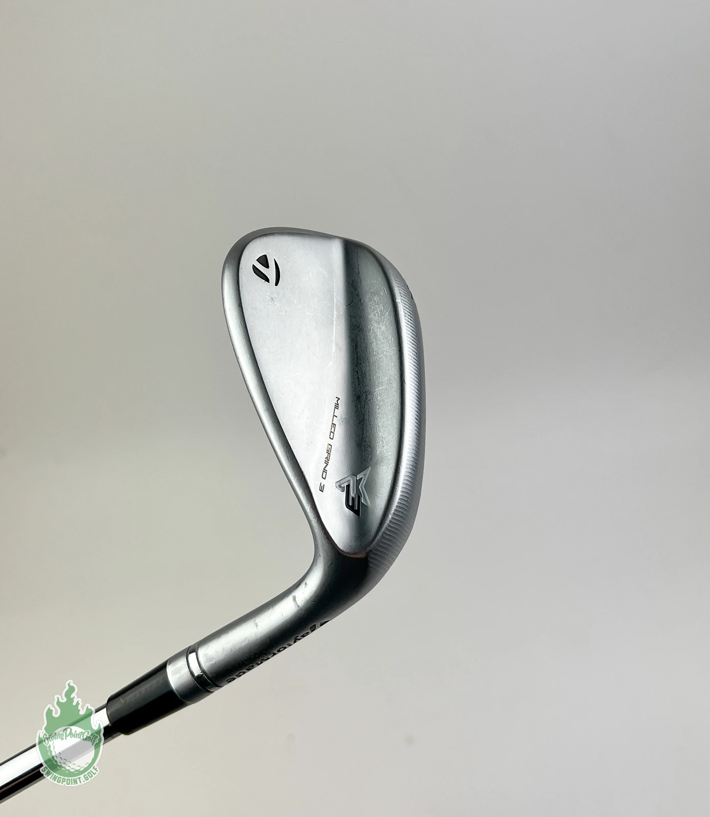 Used RH TaylorMade Milled Grind 3 Chrome SB Wedge 56*-12 S400 Stiff Steel Golf