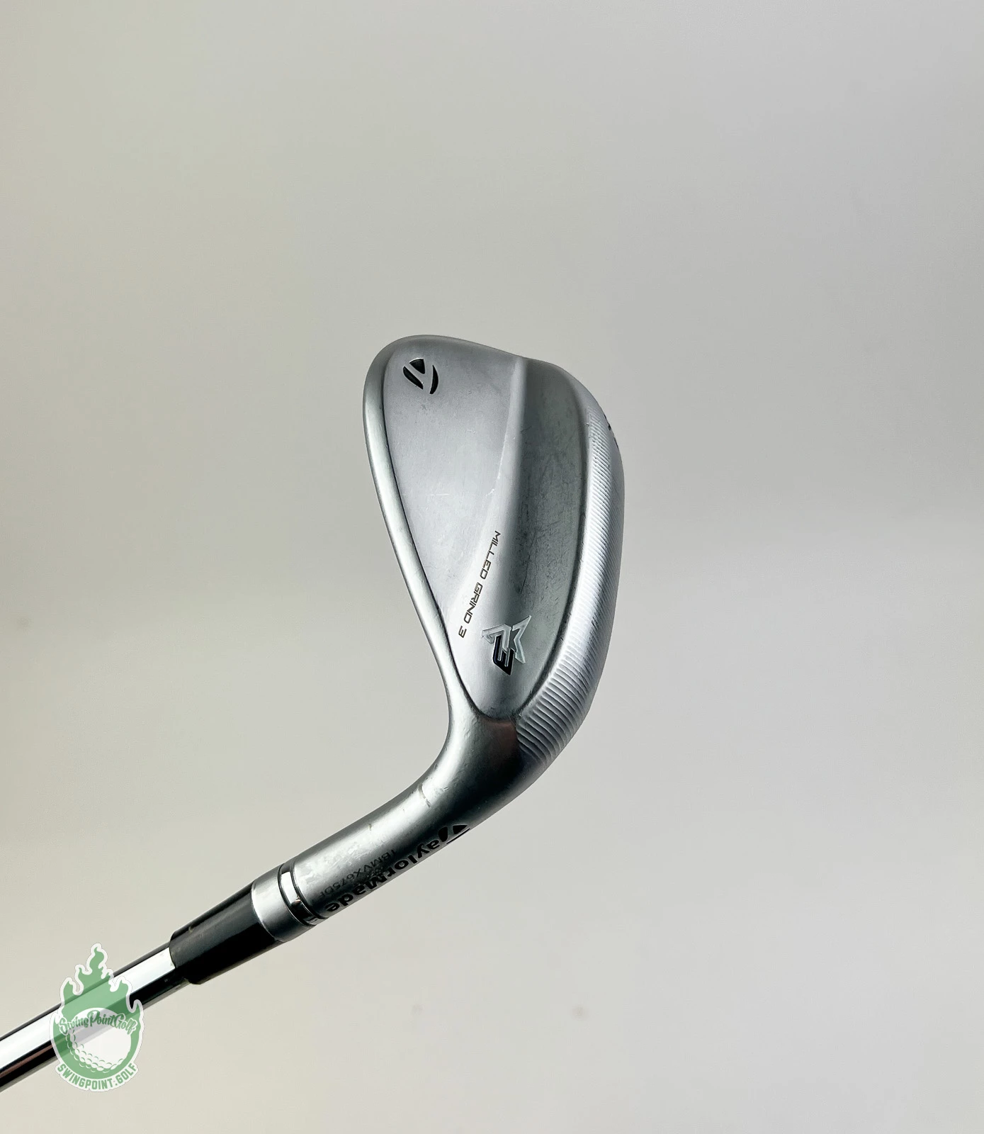 Used RH TaylorMade Milled Grind 3 Chrome SB Wedge 56*-12 S400 Stiff Steel Golf - Image 2