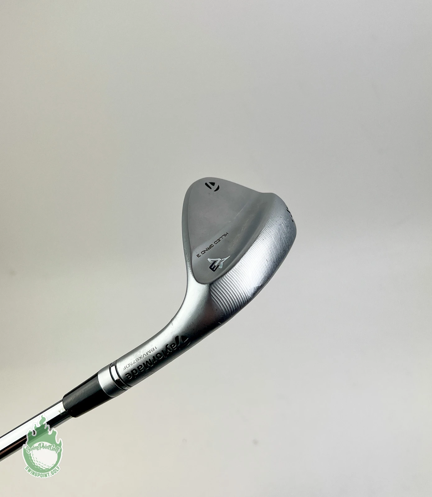 Used RH TaylorMade Milled Grind 3 Chrome SB Wedge 56*-12 S400 Stiff Steel Golf - Image 3