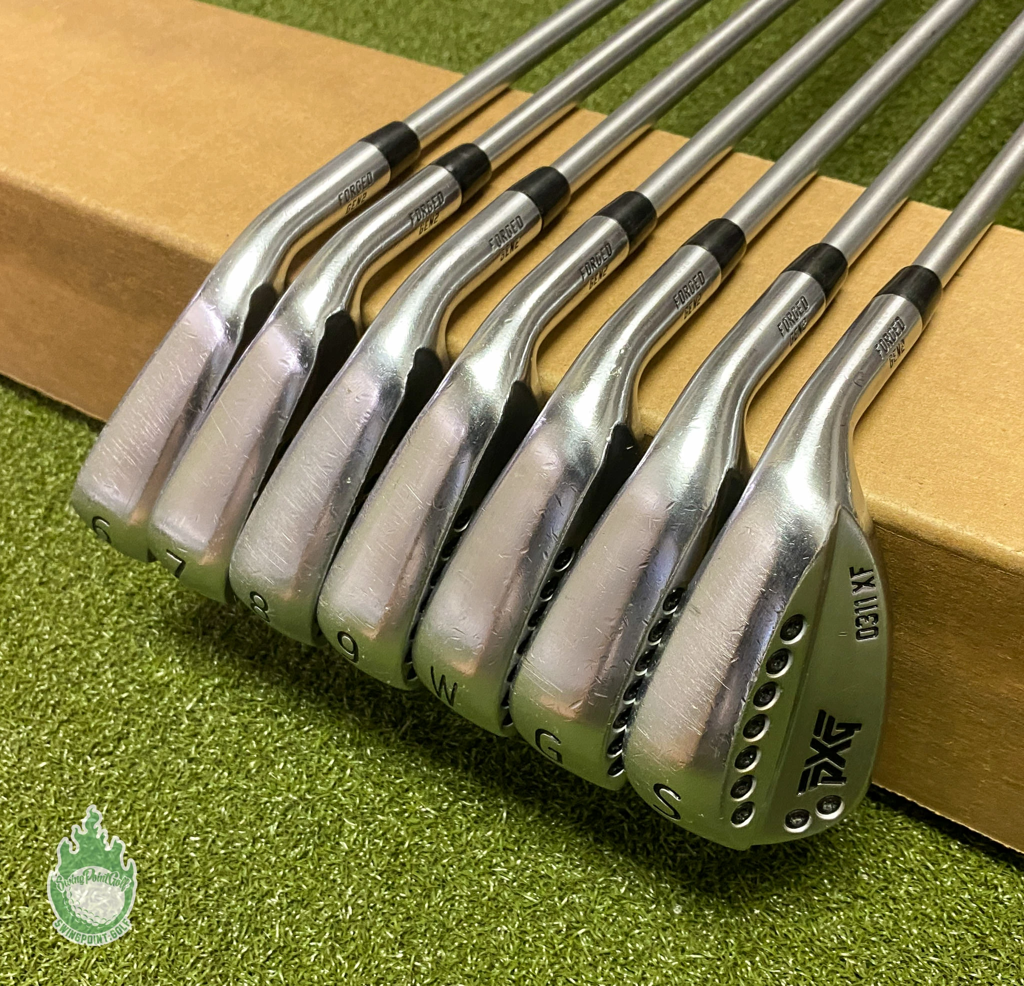 Used PXG 0311XF Gen 2 Forged Irons 6-PW/GW/SW C-Taper 110g Stiff Steel Golf Set