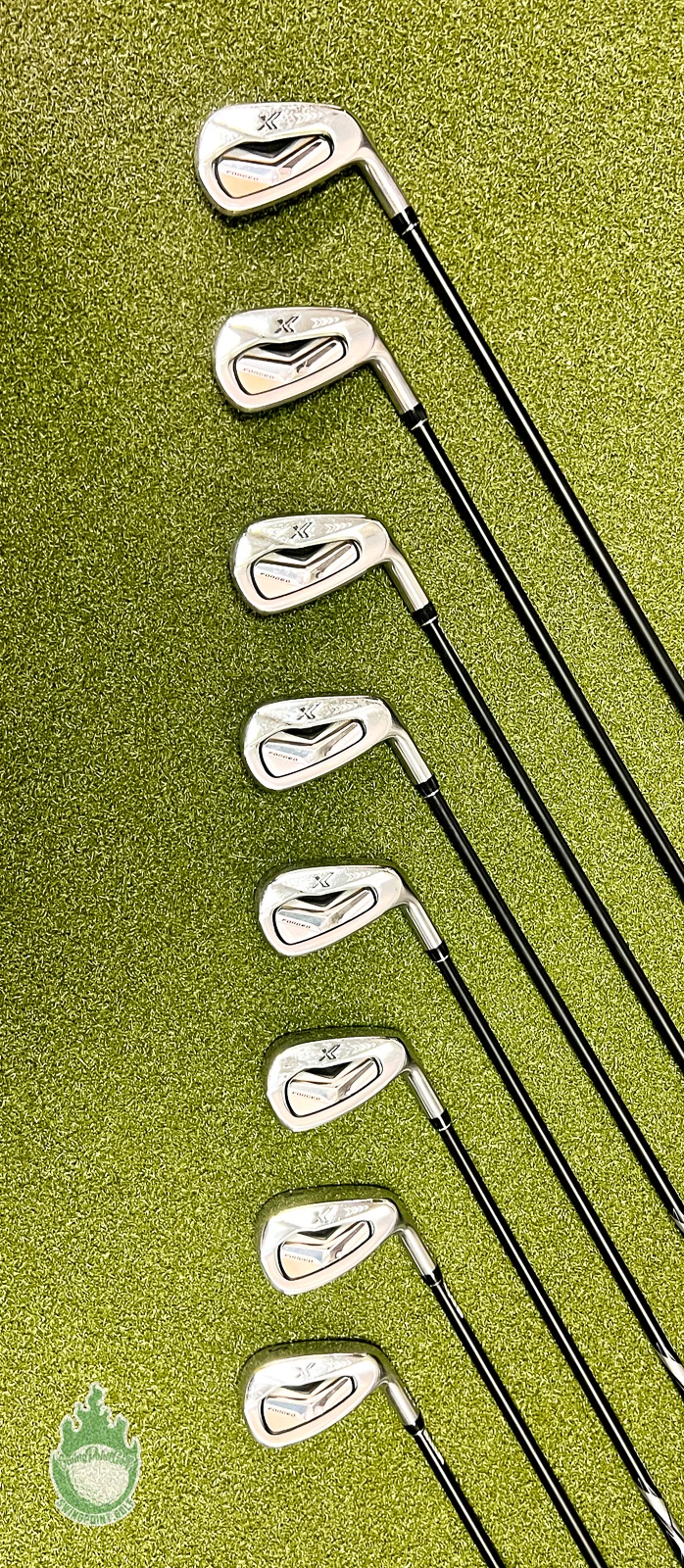 Used XXIO X Black Irons 5-PW/AW/SW AX-1 59g Stiff Flex Graphite Golf Club Set - Image 7