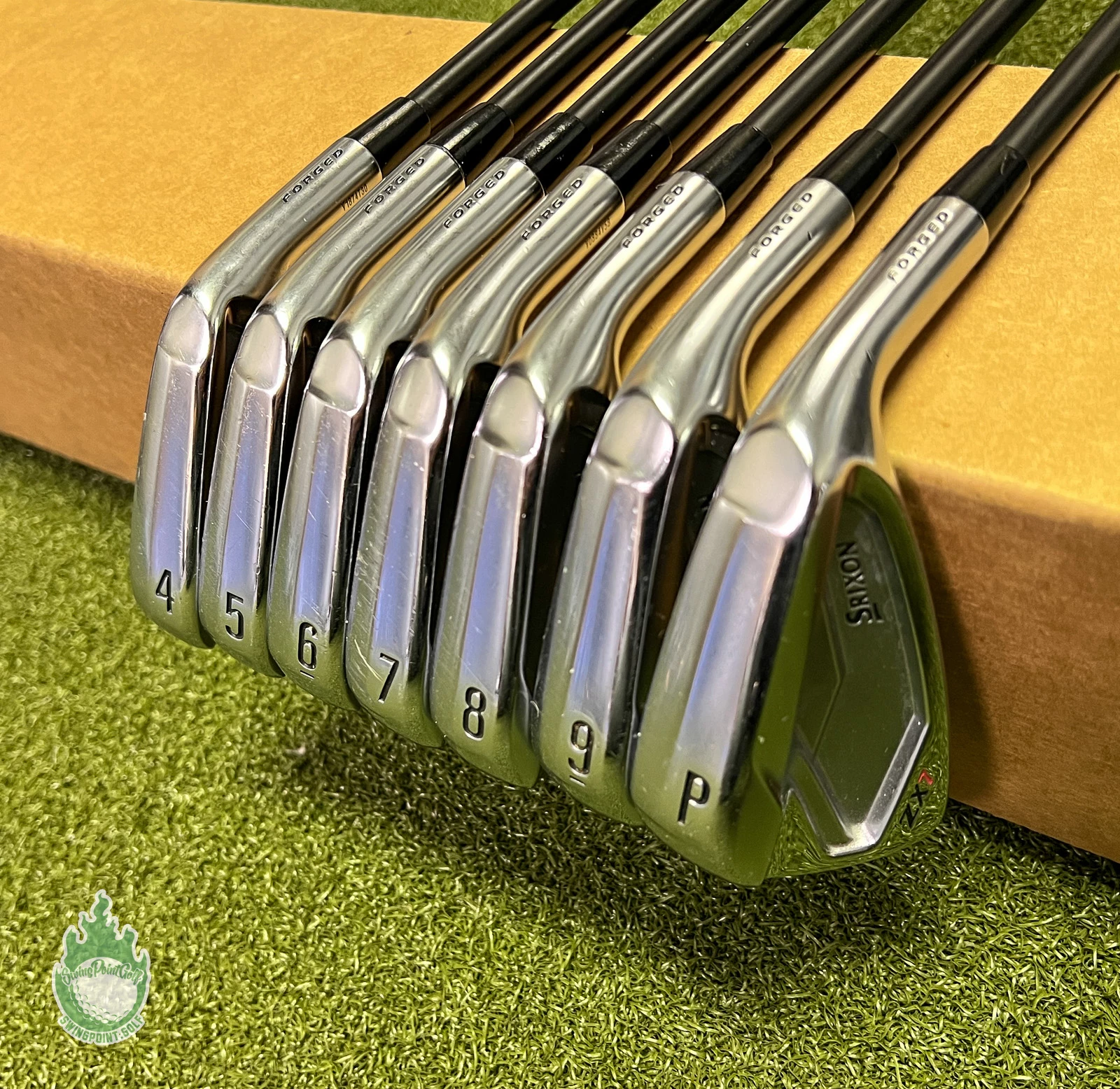 Used RH Srixon ZX7 Forged Irons 4-PW PGI 100 Stiff Flex Graphite Golf Club Set