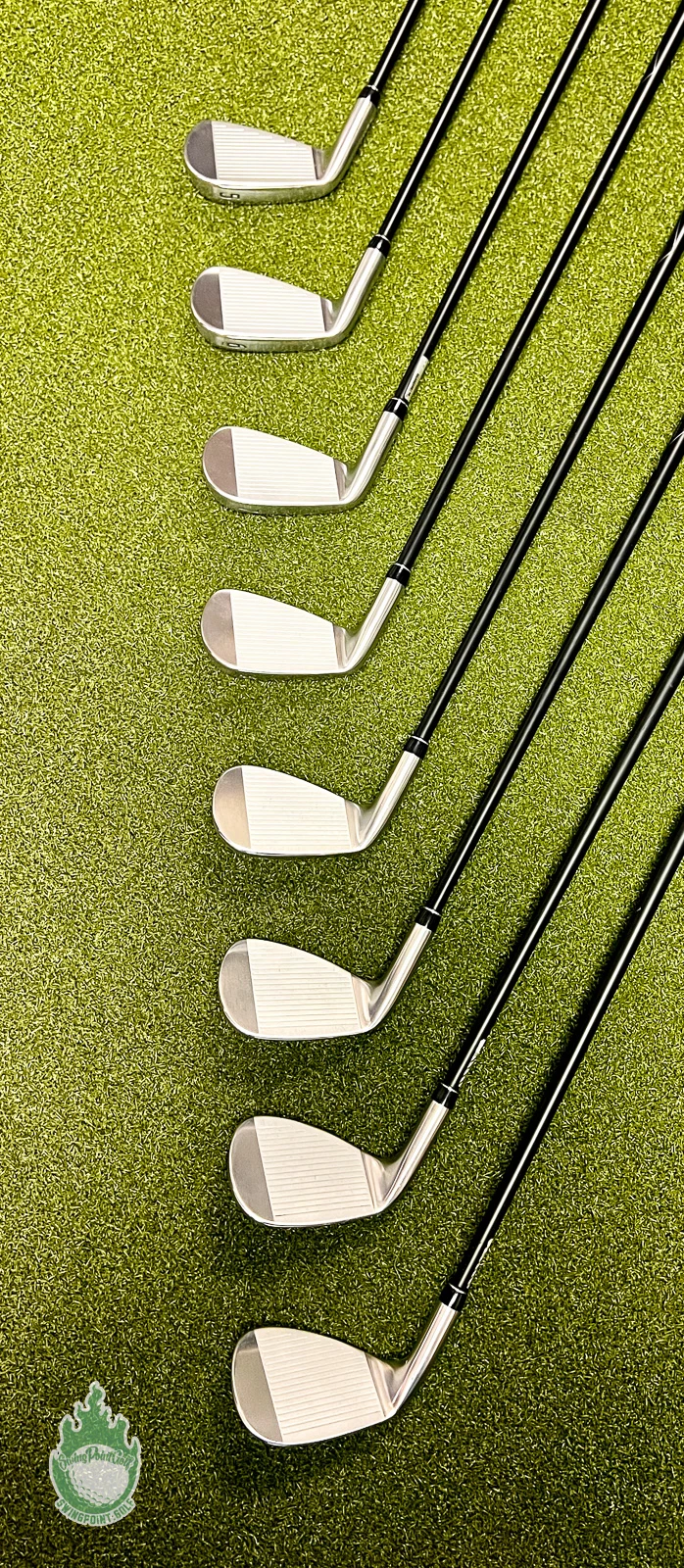 Used XXIO X Black Irons 5-PW/AW/SW AX-1 59g Stiff Flex Graphite Golf Club Set - Image 4