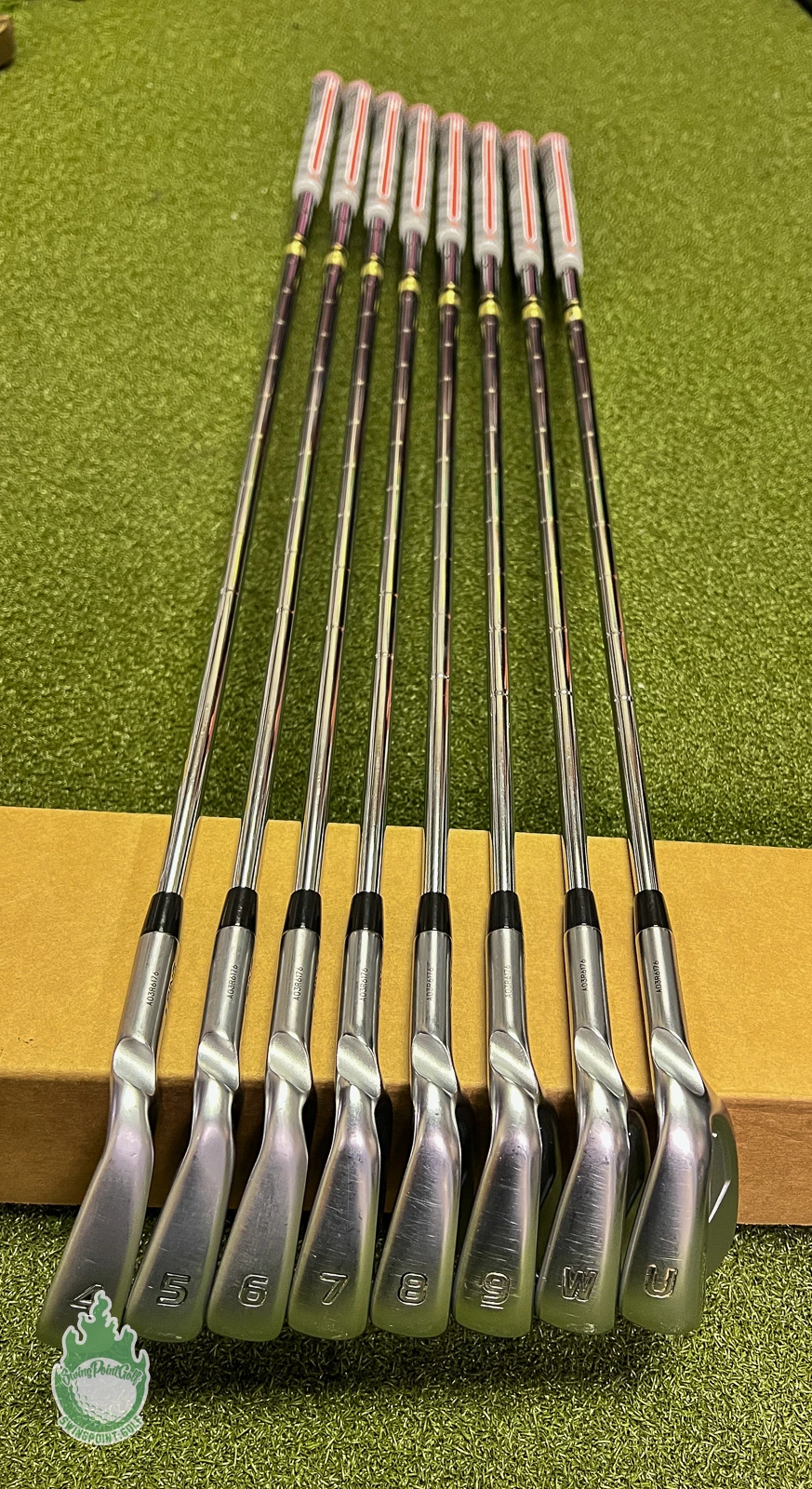 Used Right Handed Ping Blue Dot I525 Irons 4-PW/UW X100 X-Stiff Steel Golf Set - Image 11