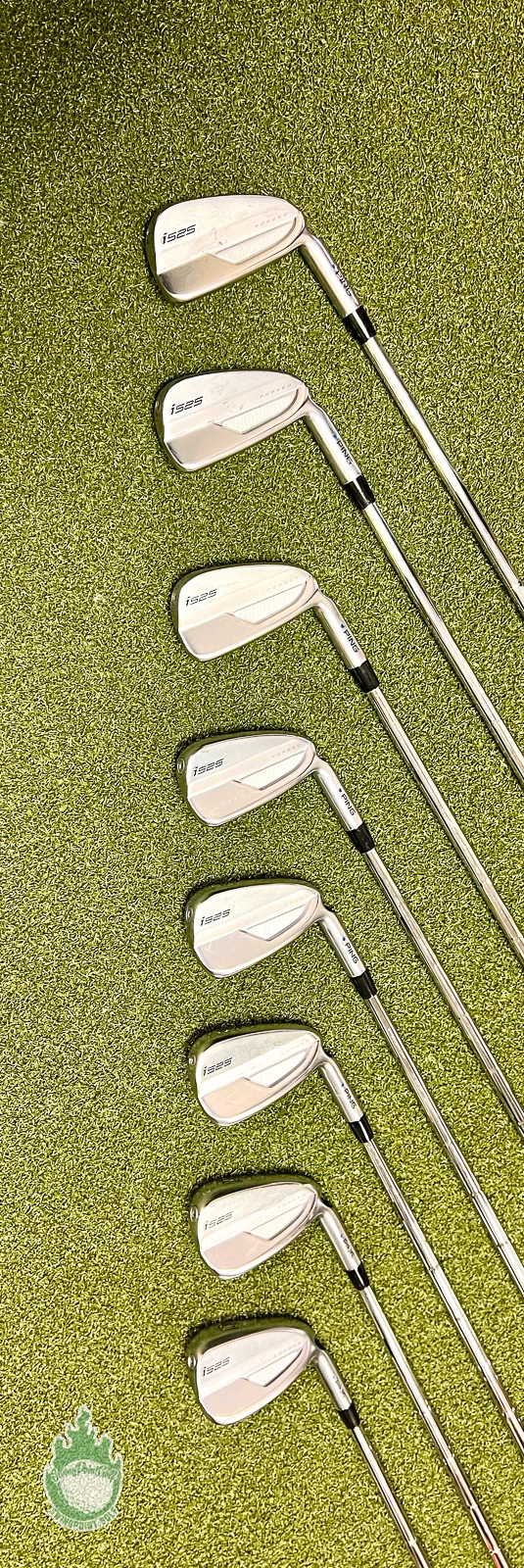 Used Right Handed Ping Blue Dot I525 Irons 4-PW/UW X100 X-Stiff Steel Golf Set - Image 7