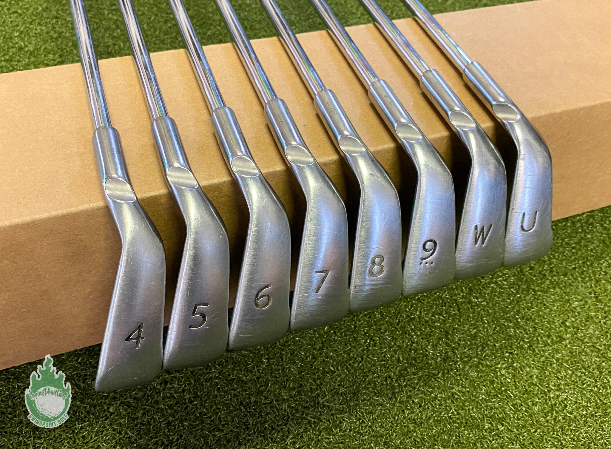 Used RH Ping Yellow Dot G20 Irons 4-PW/UW CFS Stiff Flex Steel Golf Club Set - Image 3