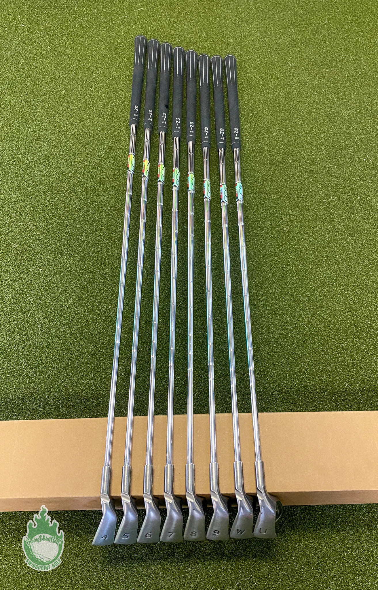 Used RH Ping Yellow Dot G20 Irons 4-PW/UW CFS Stiff Flex Steel Golf Club Set - Image 2