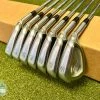 Used Ping Maroon Dot I210 Irons 4-PW DG TI AMT X100 X-Stiff Flex Steel Golf Set