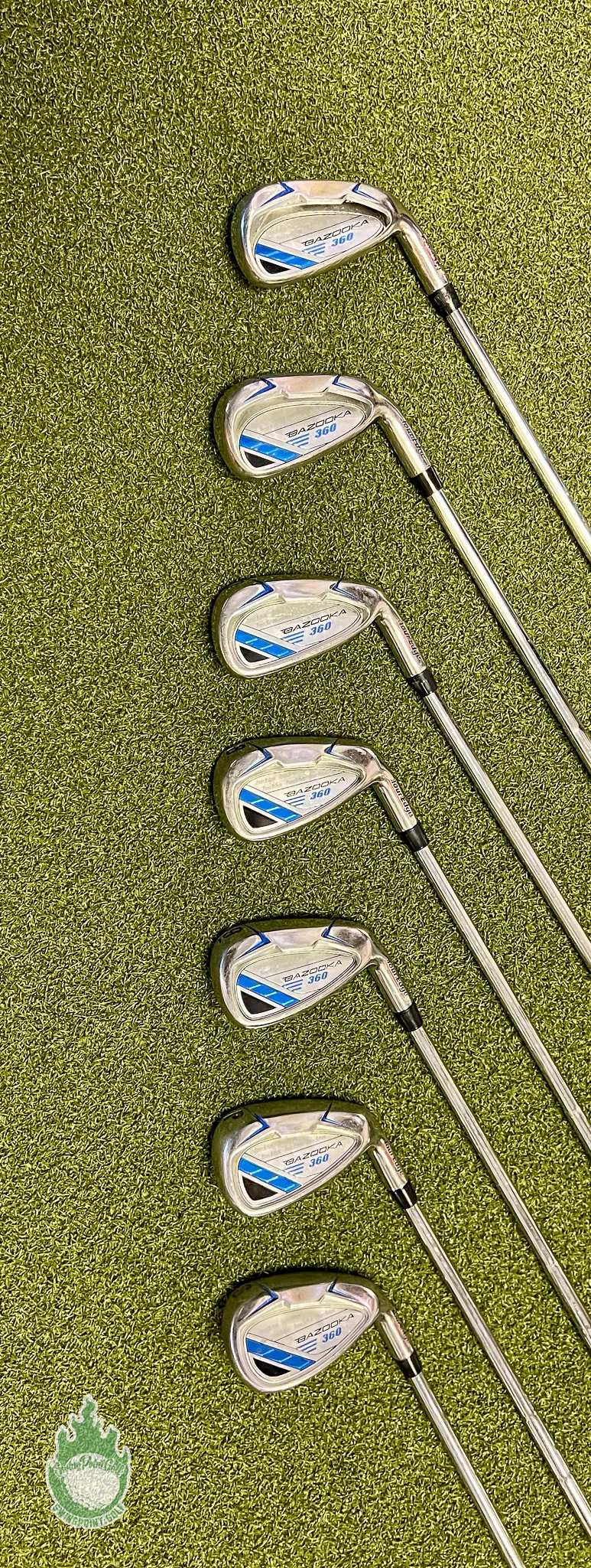 Used Right Handed Tour Edge Bazooka 360 Irons 5-PW/SW Uniflex Steel Golf Set - Image 9