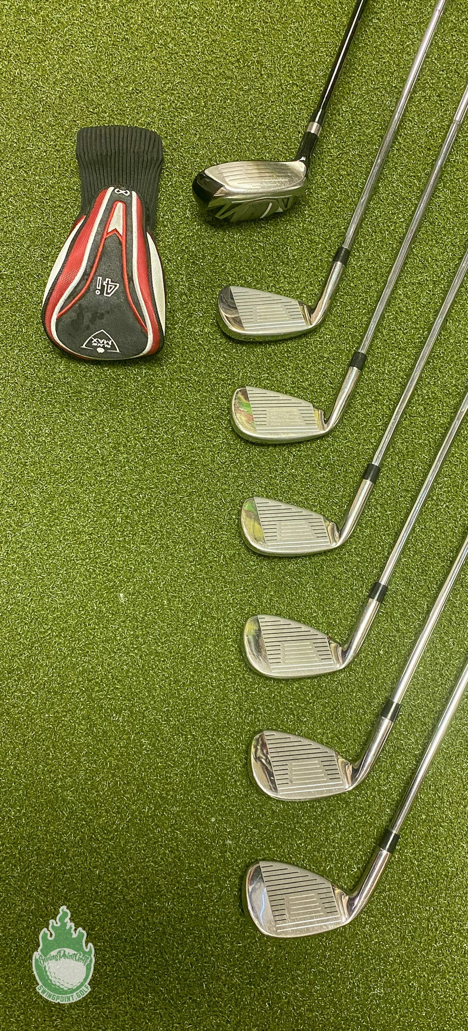 Used Right Handed MaxFli Black MAX Irons 4H 5-PW Regular Flex Steel Golf Set - Image 10