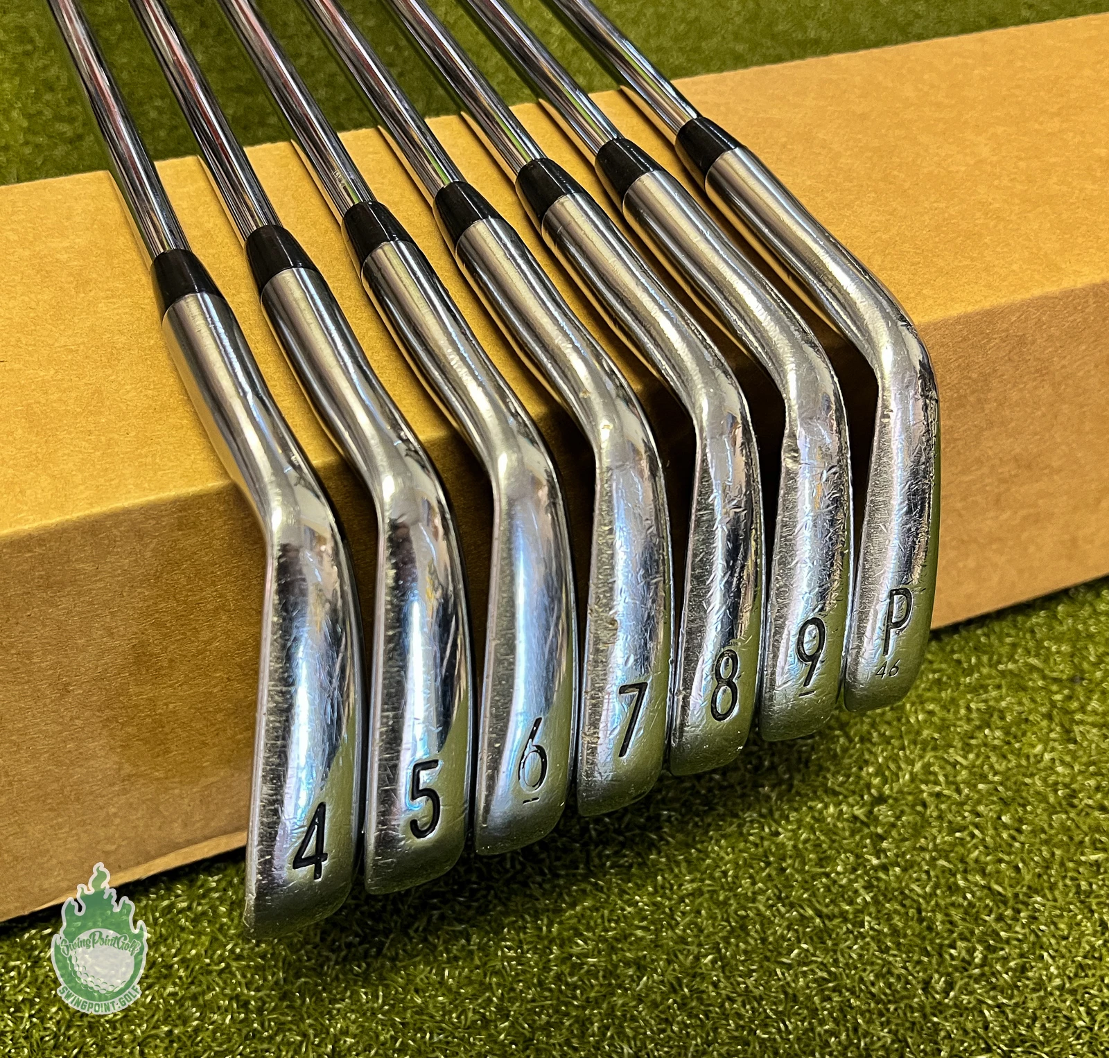 Used RH Titleist T100 Irons 4-PW $-Taper 125g Stiff Plus Flex Steel Golf Set - Image 2