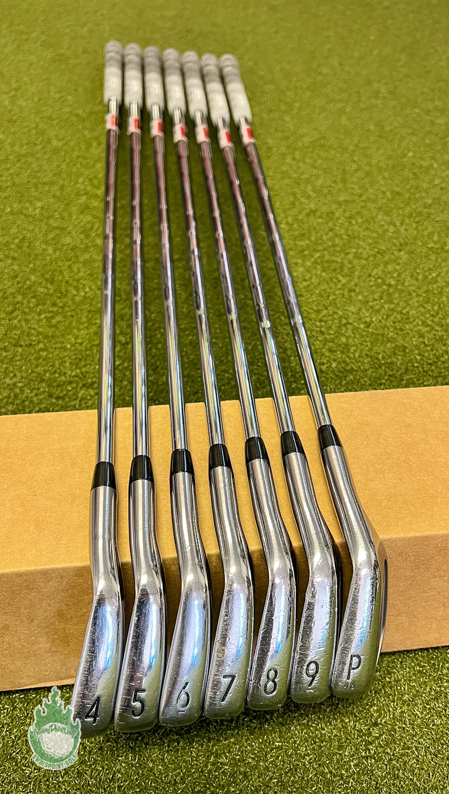 Used RH Titleist T100 Irons 4-PW $-Taper 125g Stiff Plus Flex Steel Golf Set - Image 11