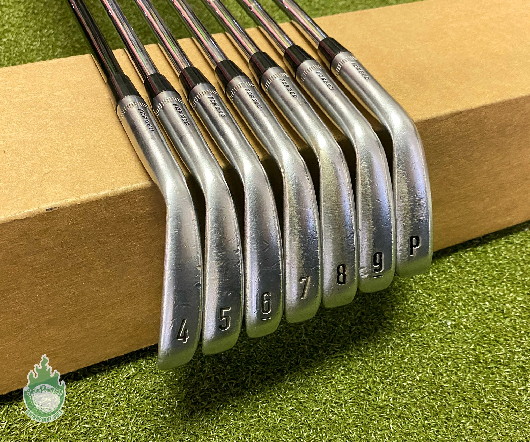 Used RH Callaway APEX MB Forged Irons 4-PW Tour 130g Stiff Flex Steel Golf Set - Image 2