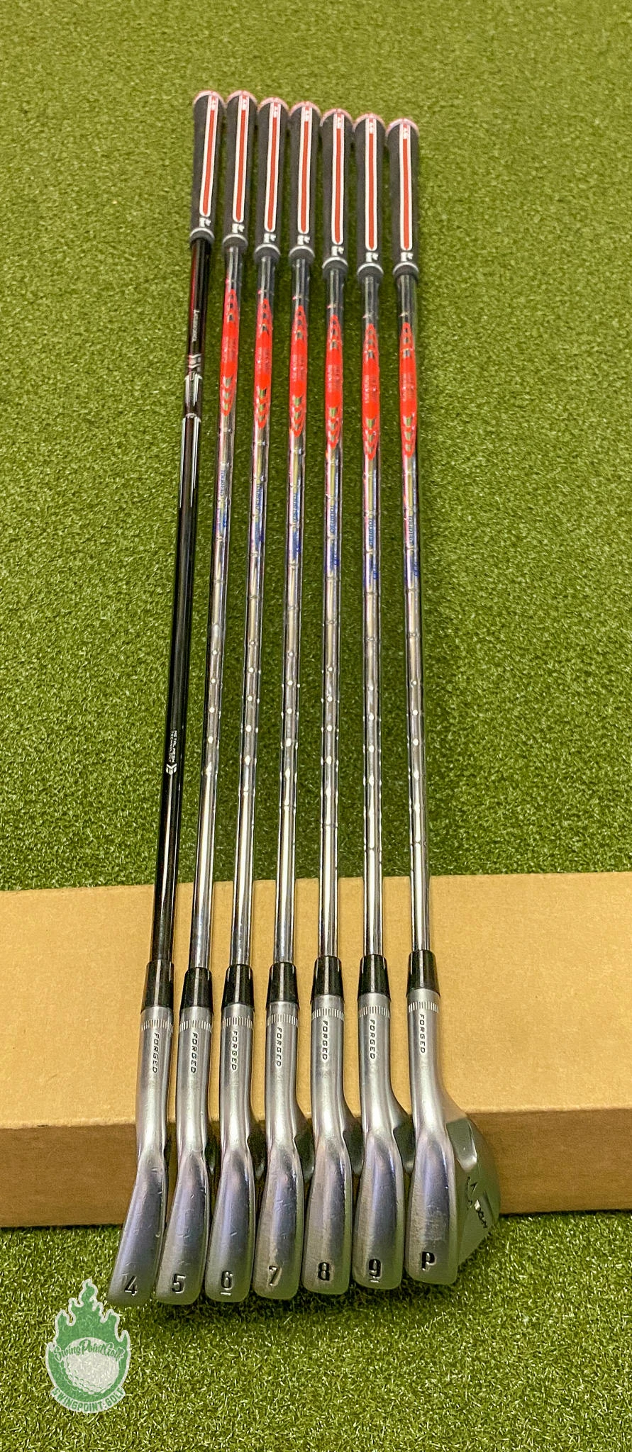 Used RH Callaway APEX MB Forged Irons 4-PW Tour 130g Stiff Flex Steel Golf Set - Image 11