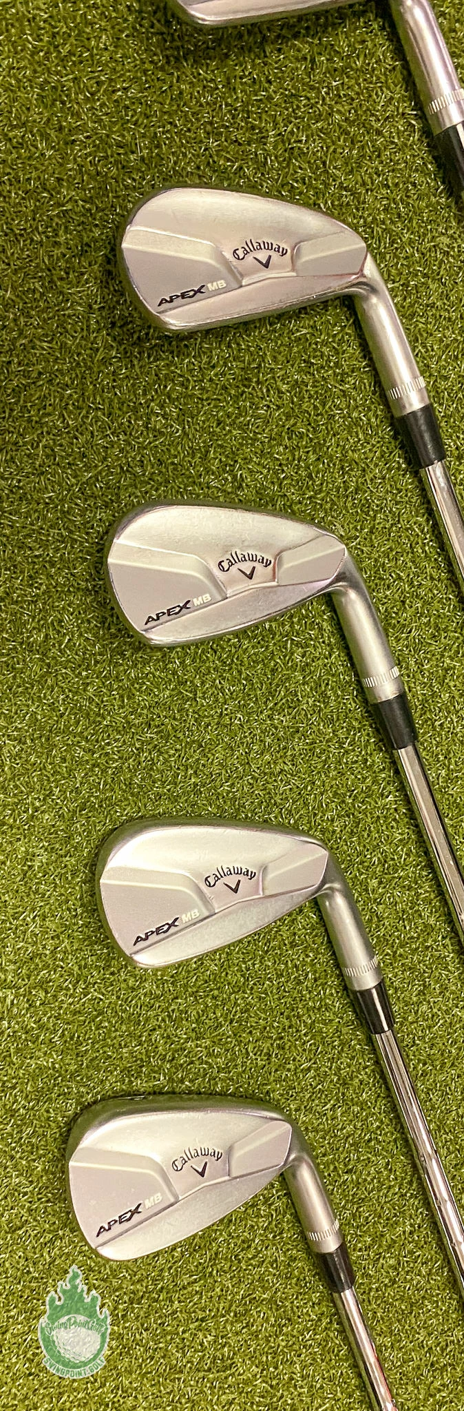 Used RH Callaway APEX MB Forged Irons 4-PW Tour 130g Stiff Flex Steel Golf Set - Image 8