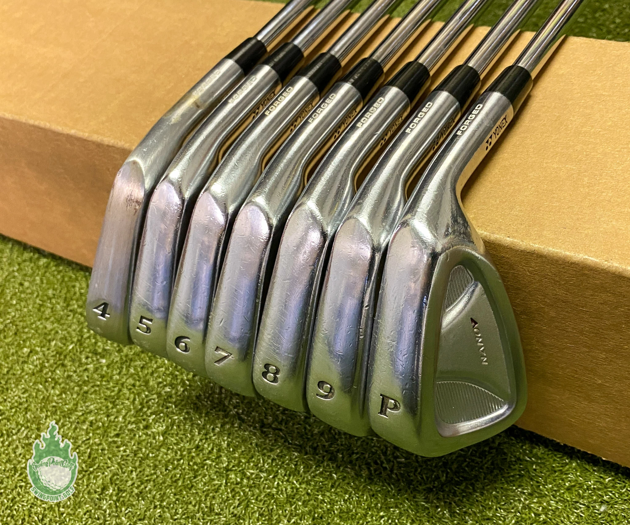Used Right Handed Yonex Nano V Forged Irons 4-PW Regular Flex Steel Golf Set