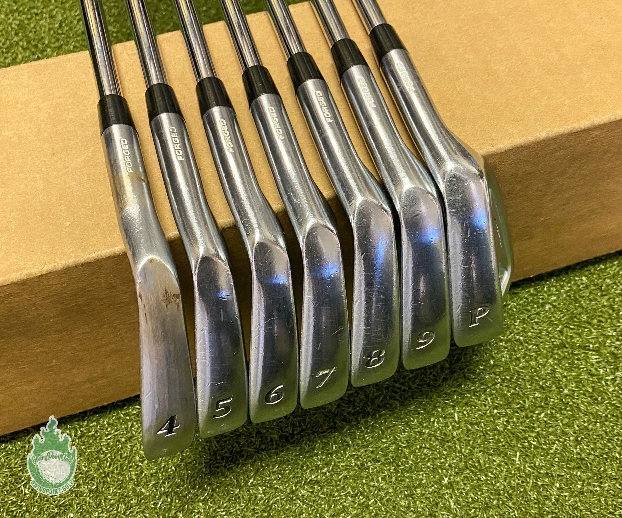 Used Right Handed Yonex Nano V Forged Irons 4-PW Regular Flex Steel Golf Set - Image 2