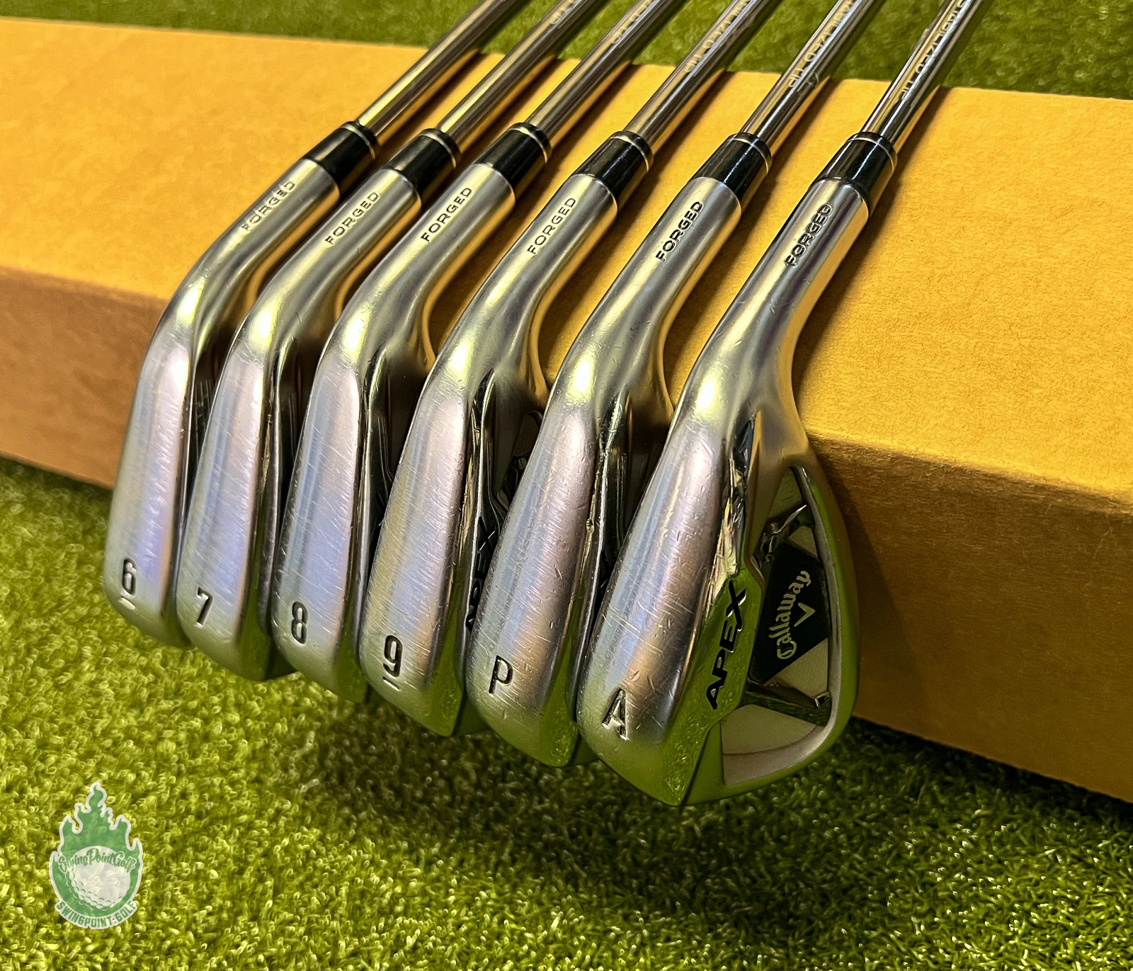 Used Callaway APEX Forged ’21 Irons 6-PW/AW Recoil ZT9 Stiff Graphite Golf Set