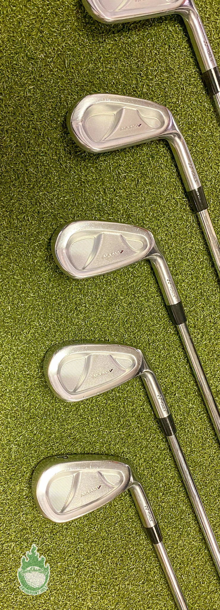 Used Right Handed Yonex Nano V Forged Irons 4-PW Regular Flex Steel Golf Set - Image 8