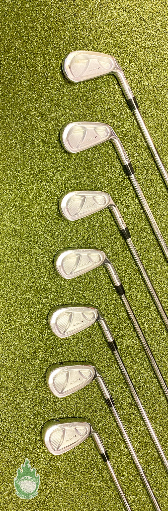 Used Right Handed Yonex Nano V Forged Irons 4-PW Regular Flex Steel Golf Set - Image 7