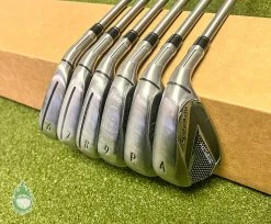 Used TaylorMade Stealth Irons 6-PW/AW SteelFiber 90g Regular Graphite Golf Set