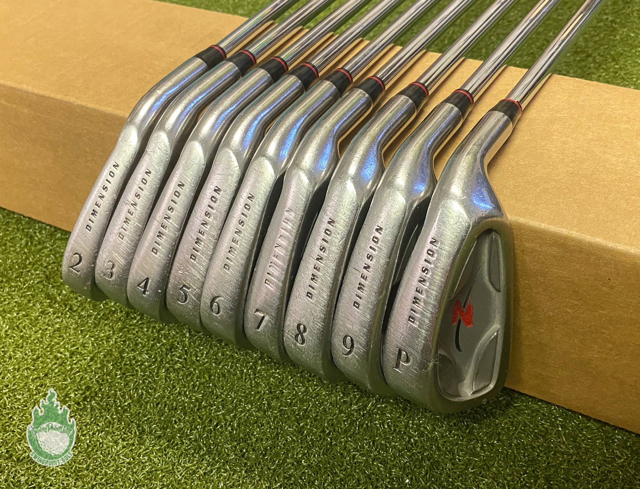 Used RH Dimension Z 1 Irons 2-PW Rifle Lite 5.0 Regular Flex Steel Golf Set