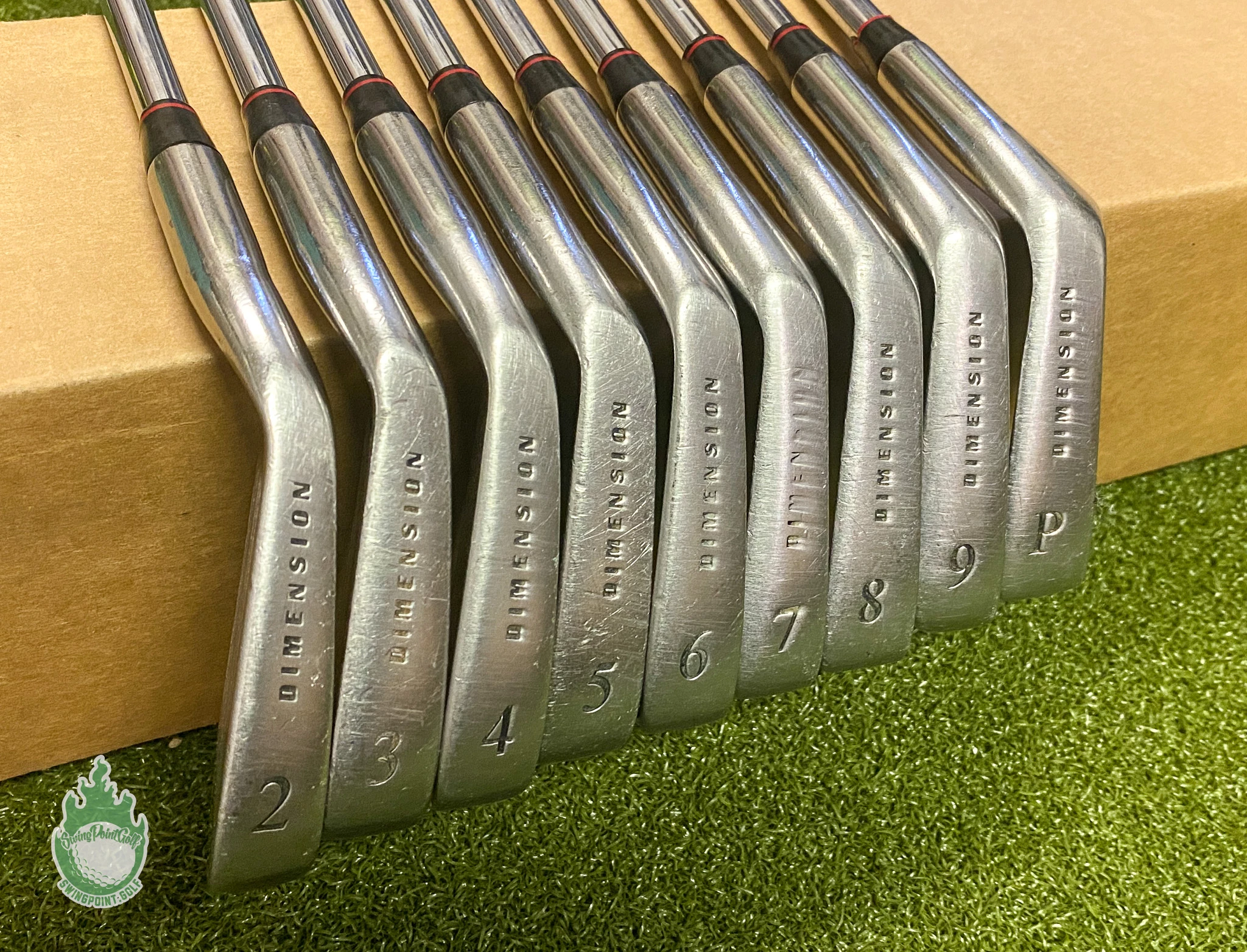 Used RH Dimension Z 1 Irons 2-PW Rifle Lite 5.0 Regular Flex Steel Golf Set - Image 2