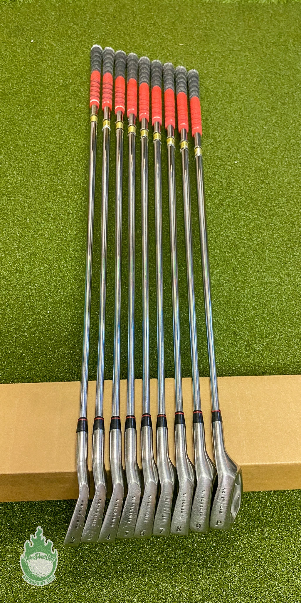 Used RH Dimension Z 1 Irons 2-PW Rifle Lite 5.0 Regular Flex Steel Golf Set - Image 3