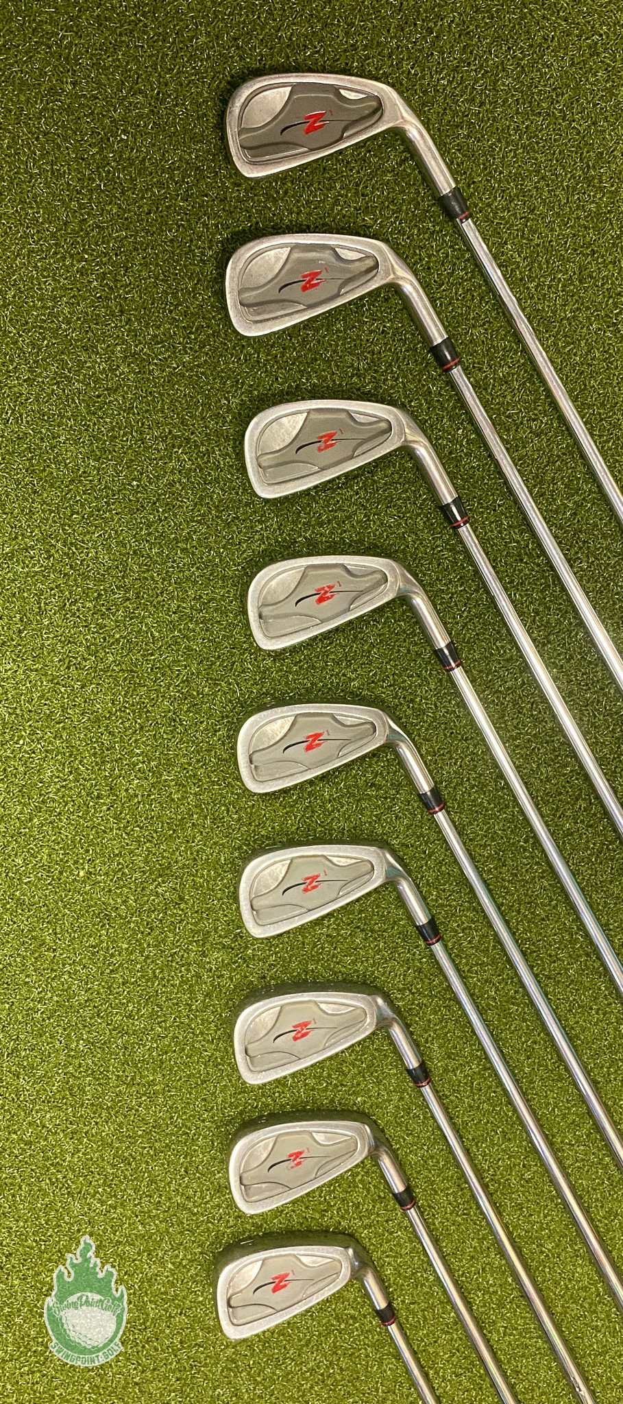 Used RH Dimension Z 1 Irons 2-PW Rifle Lite 5.0 Regular Flex Steel Golf Set - Image 8