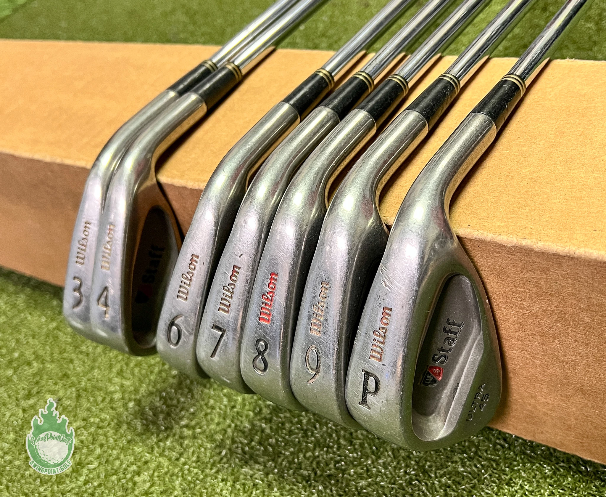 Used RH Wilson Staff Ultra 45 Irons 3,4 6-PW Stiff Flex Steel Golf Club Set