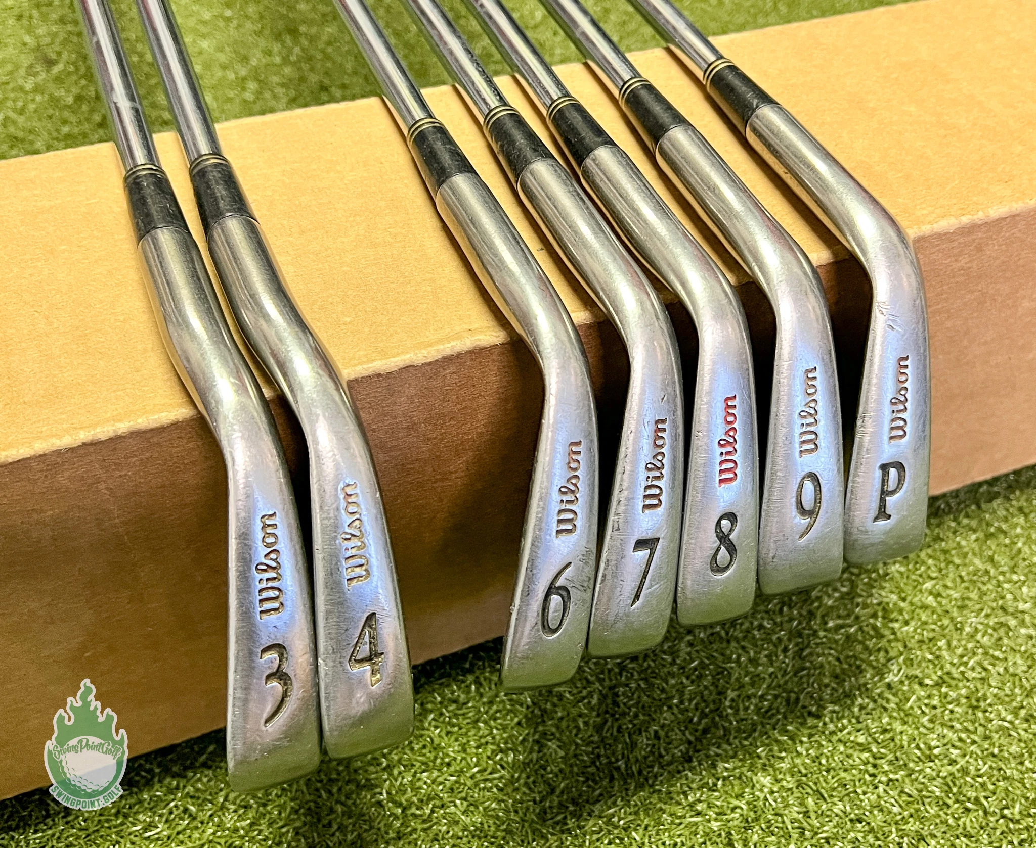 Used RH Wilson Staff Ultra 45 Irons 3,4 6-PW Stiff Flex Steel Golf Club Set - Image 2