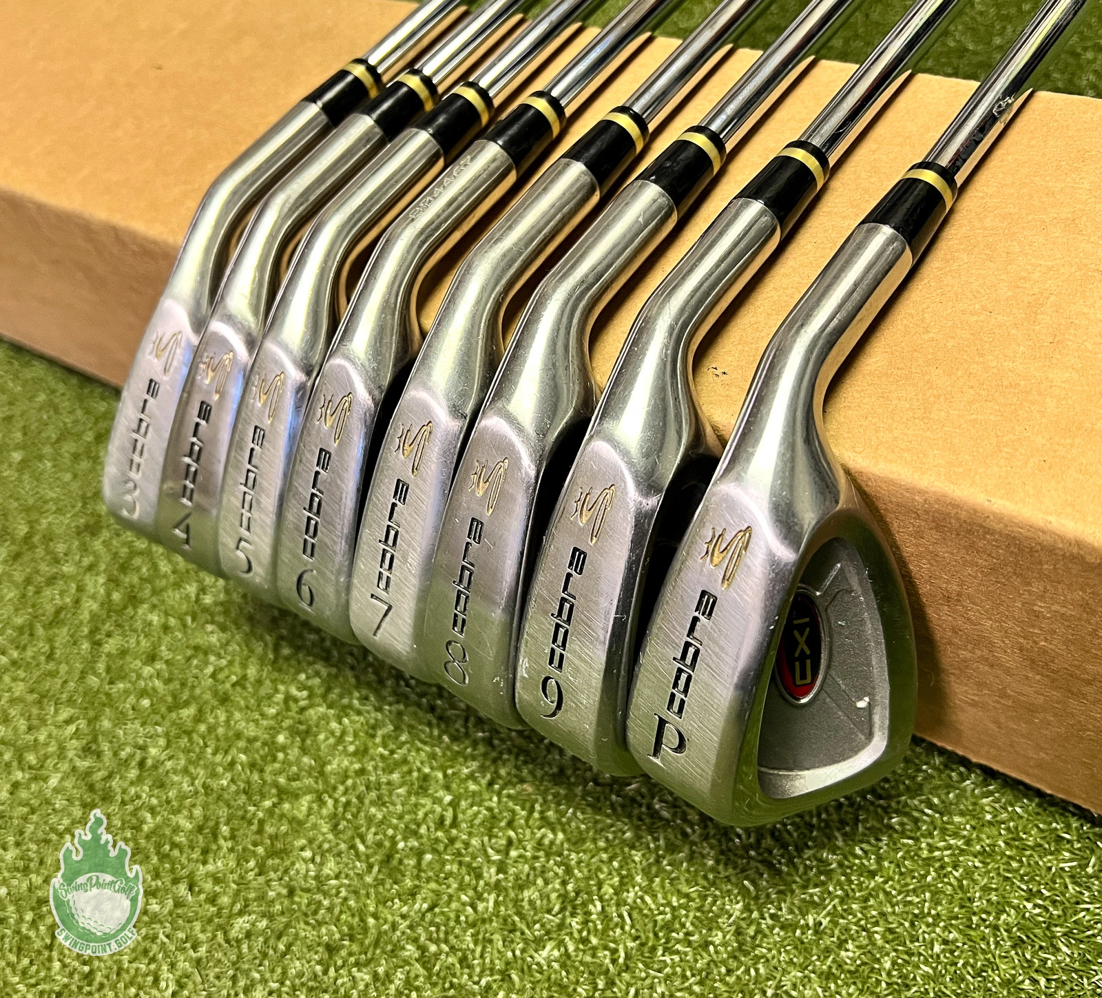 Used Right Handed Cobra CXI Irons 3-PW Dynalite Regular Steel Golf Club Set