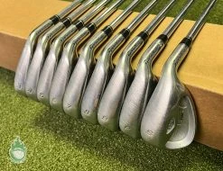 Used RH TaylorMade RAC OS Irons 3-PW/SW 90g Stiff Flex Steel Golf Club Set