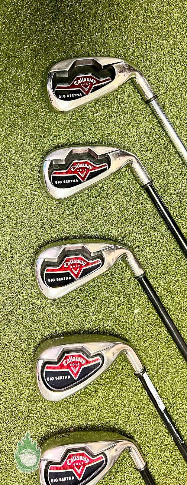 Used RH Callaway Big Bertha 2006 Irons 5-PW/AW/SW 75g Regular Graphite Golf Set - Image 9