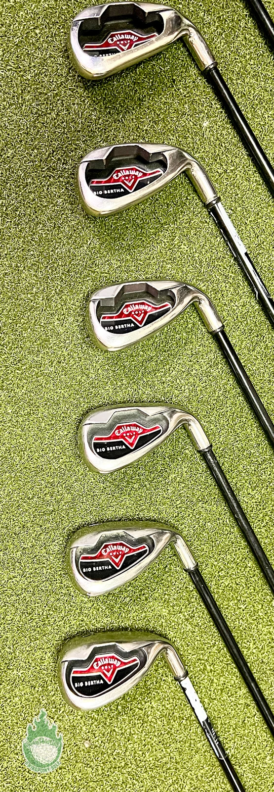 Used RH Callaway Big Bertha 2006 Irons 5-PW/AW/SW 75g Regular Graphite Golf Set - Image 8