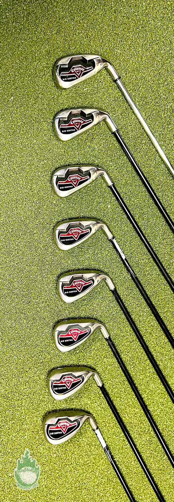 Used RH Callaway Big Bertha 2006 Irons 5-PW/AW/SW 75g Regular Graphite Golf Set - Image 7
