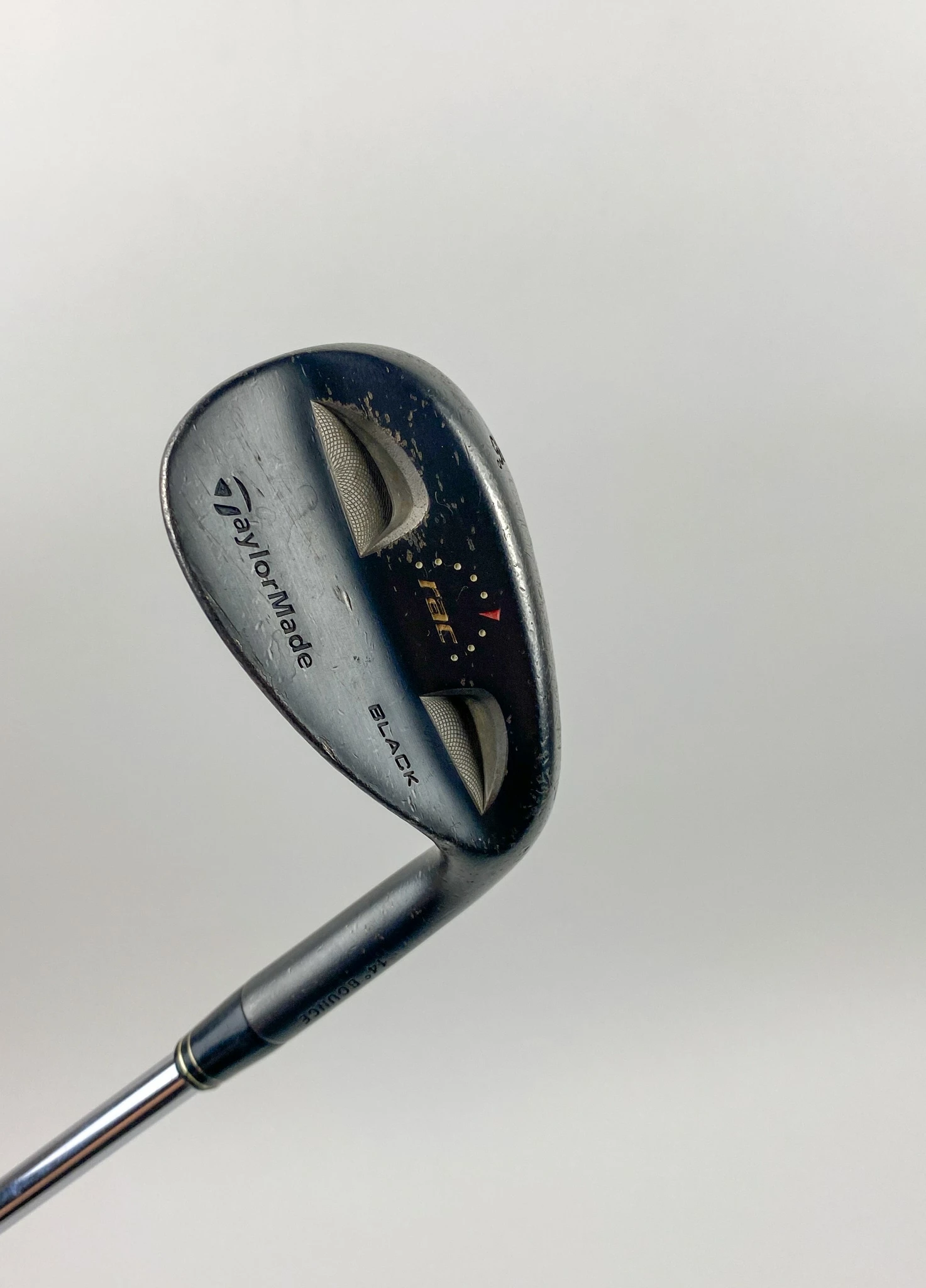 Used RH TaylorMade RAC Black Wedge 56*-14* Bounce Wedge Steel Golf Club - Image 3