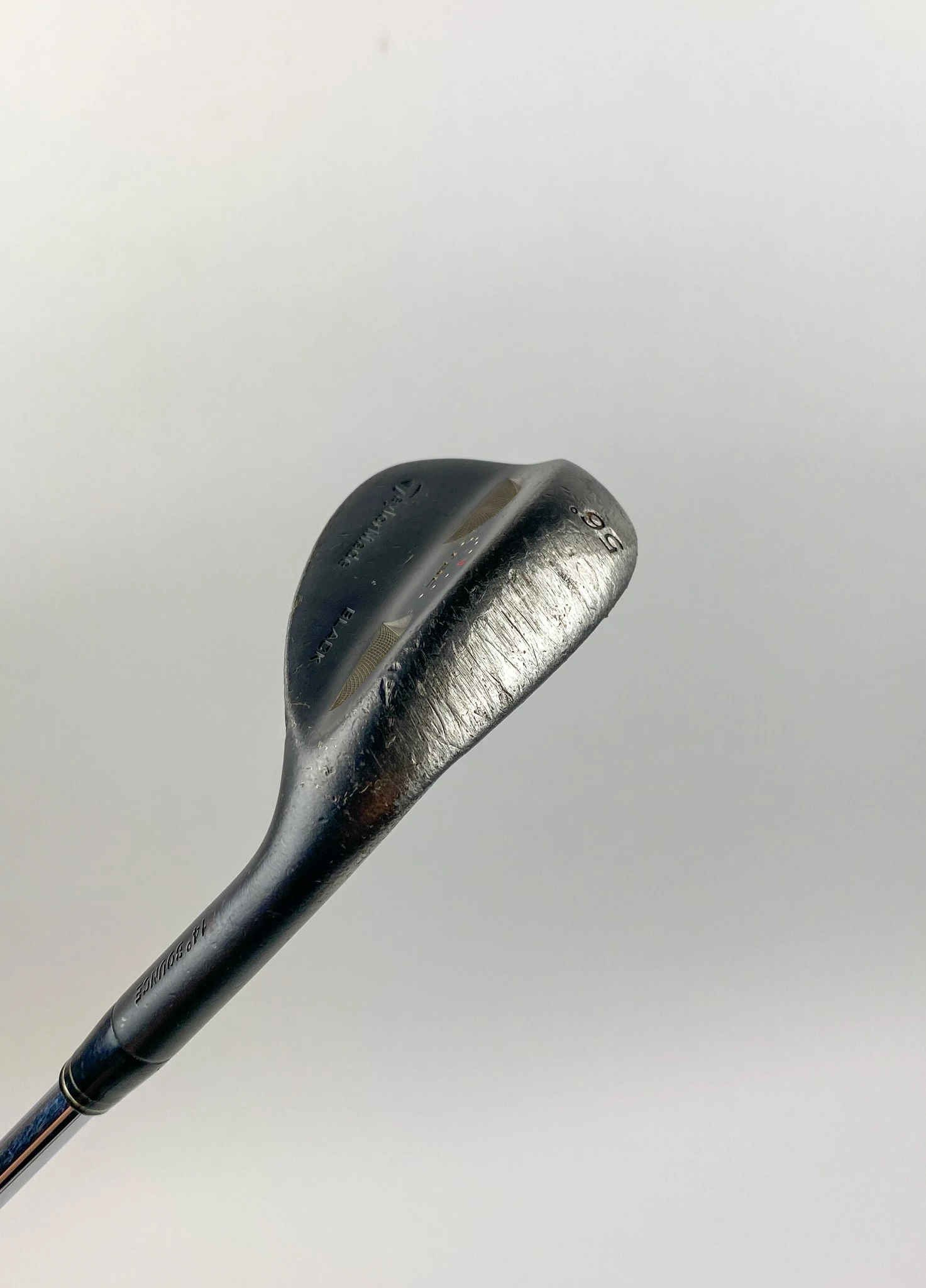 Used RH TaylorMade RAC Black Wedge 56*-14* Bounce Wedge Steel Golf Club - Image 4