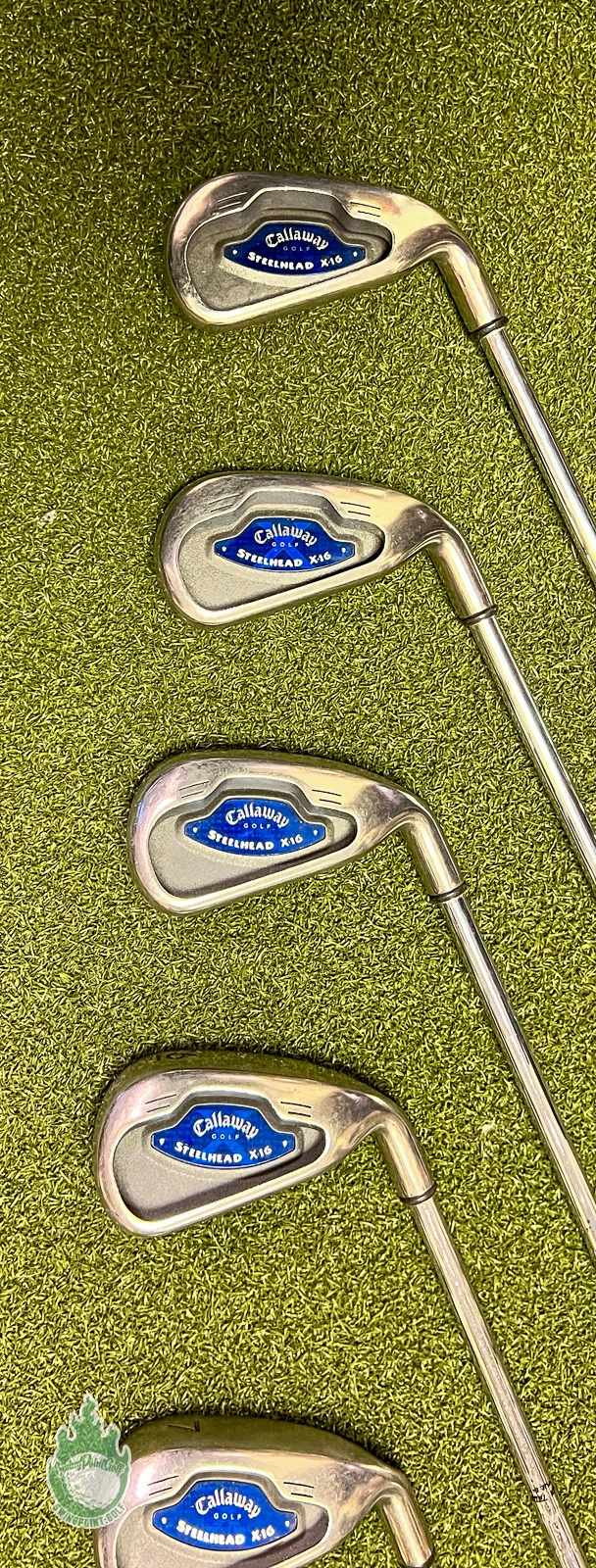 Used Right Handed Callaway Steelhead X-16 Irons 3-PW Uniflex Steel Golf Set - Image 11