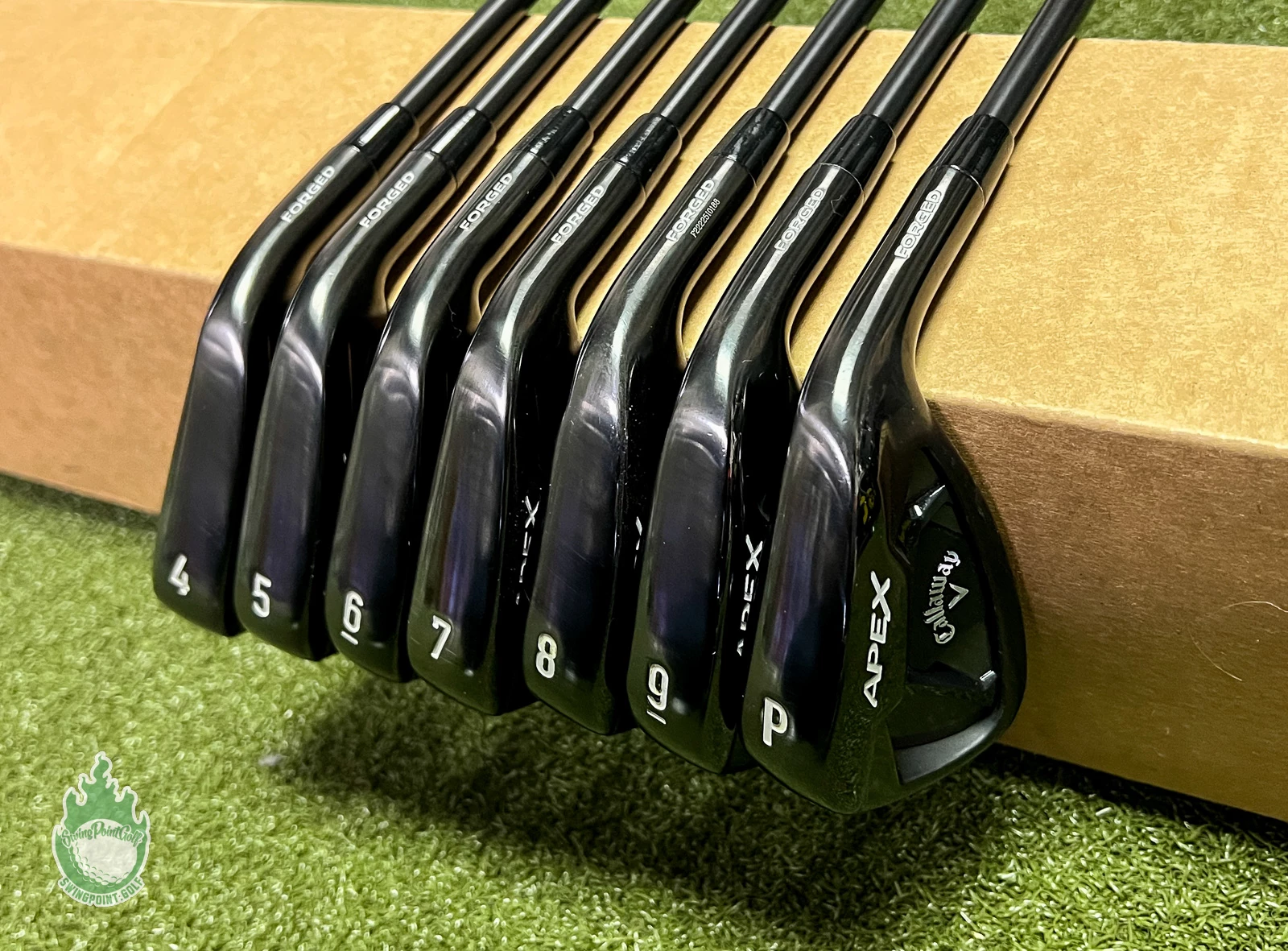 Used Callaway APEX Forged ’21 Black Irons 4-PW Elevate 95g Stiff Steel Golf Set