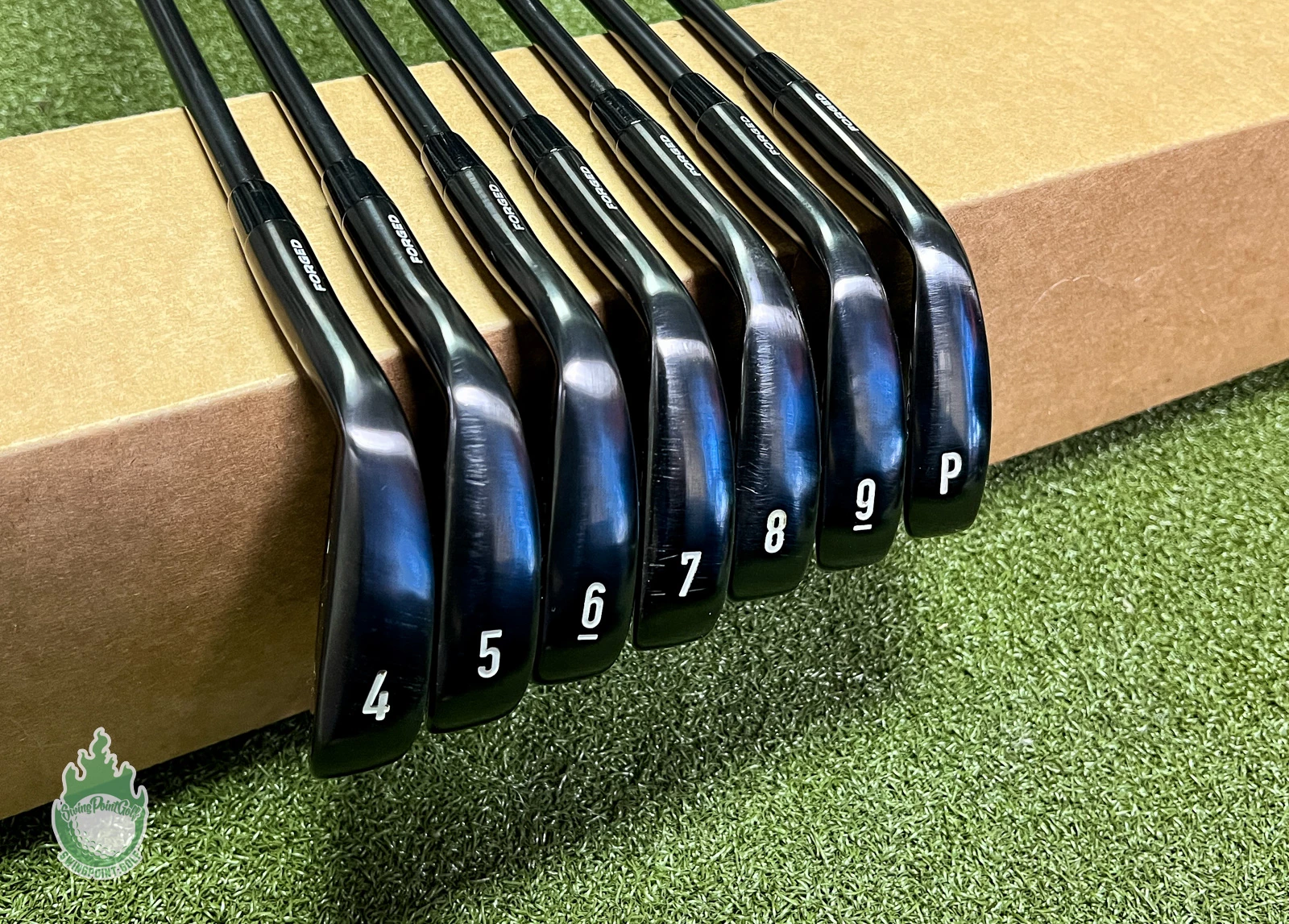 Used Callaway APEX Forged ’21 Black Irons 4-PW Elevate 95g Stiff Steel Golf Set - Image 2