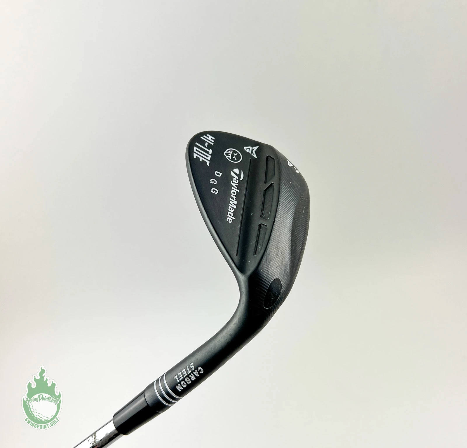 RH TaylorMade Black My Hi-Toe Carbon Steel Wedge 64* Stiff Flex Steel Golf Club - Image 2