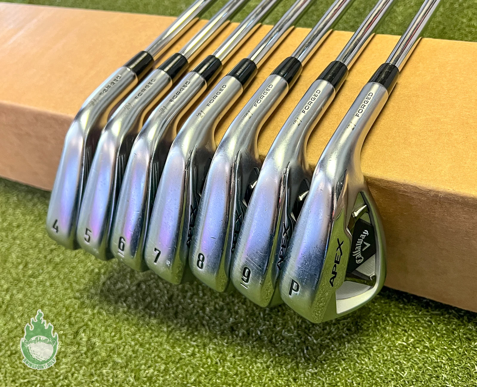 Tour Issue Callaway APEX Forged ’21 Irons 4-PW TI X100 X-Stiff Steel Golf Set