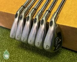 Used RH Callaway Big Bertha Fusion Irons 5-PW Uniflex Steel Golf Club Set