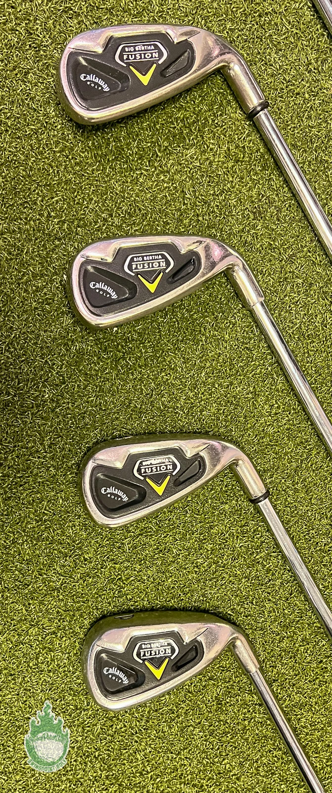 Used RH Callaway Big Bertha Fusion Irons 5-PW Uniflex Steel Golf Club Set - Image 8