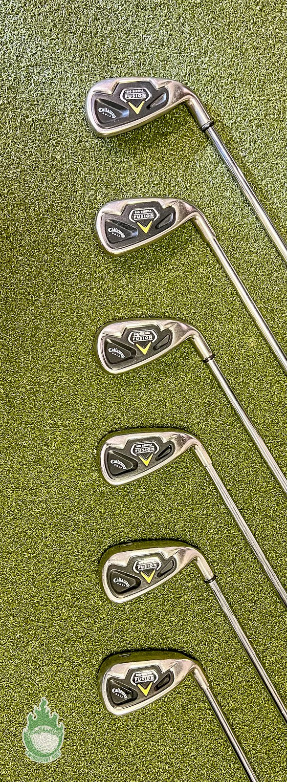 Used RH Callaway Big Bertha Fusion Irons 5-PW Uniflex Steel Golf Club Set - Image 7