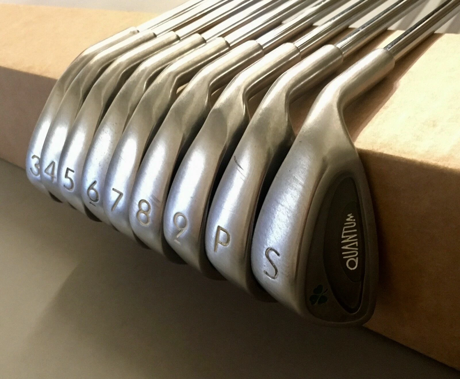 Used RH Shamrock Quantum Irons 3-PW/SW Mac Golf Stiff Flex Steel Golf Club Set